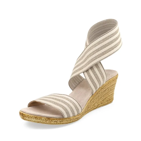 CHARLESTON SHOE CO. Cream Striped Sandals - Picture 8 of 8